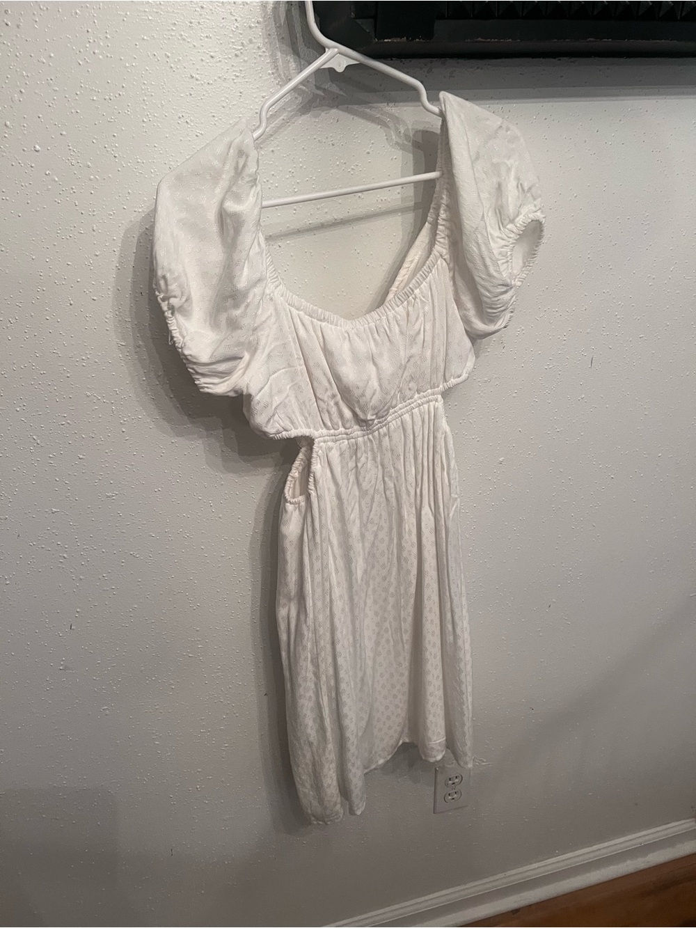 Soho White Puff Sleeve Mini Dress